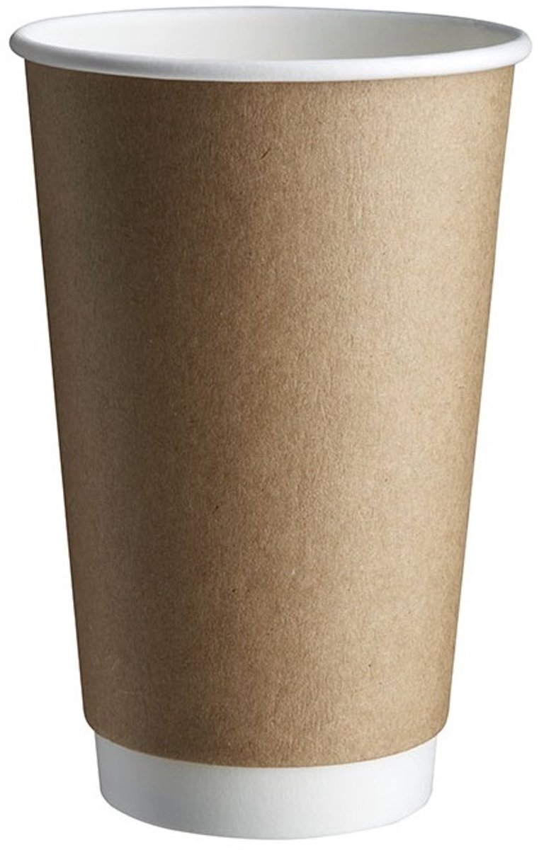 Koffiebeker Dubbelwandig Kraft 400cc/16oz - 500 st/ds.