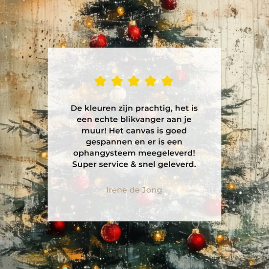 Canvas schilderij 120x80 cm - Wanddecoratie Kerstboom - Vintage - Kerst - Cadeau - Muurdecoratie woonkamer - Slaapkamer decoratie - Kamer accessoires - Schilderijen op canvas - Kerstdecoratie voor binnen - Kerstversiering - Kerstmis versiering