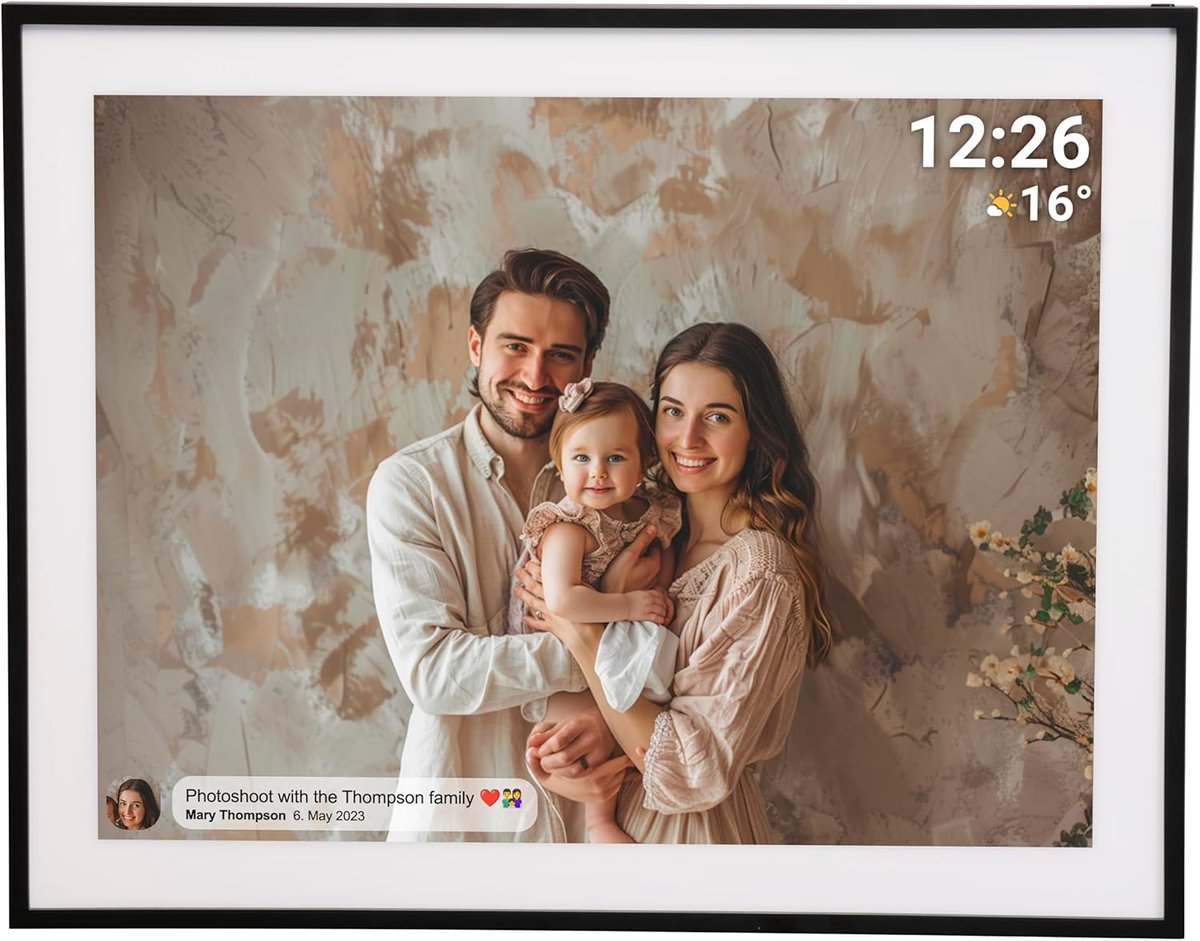 Digitale WiFi Fotolijst 19 Inch Full HD Touchscreen met FRAMEO Software en Draadloos Delen
