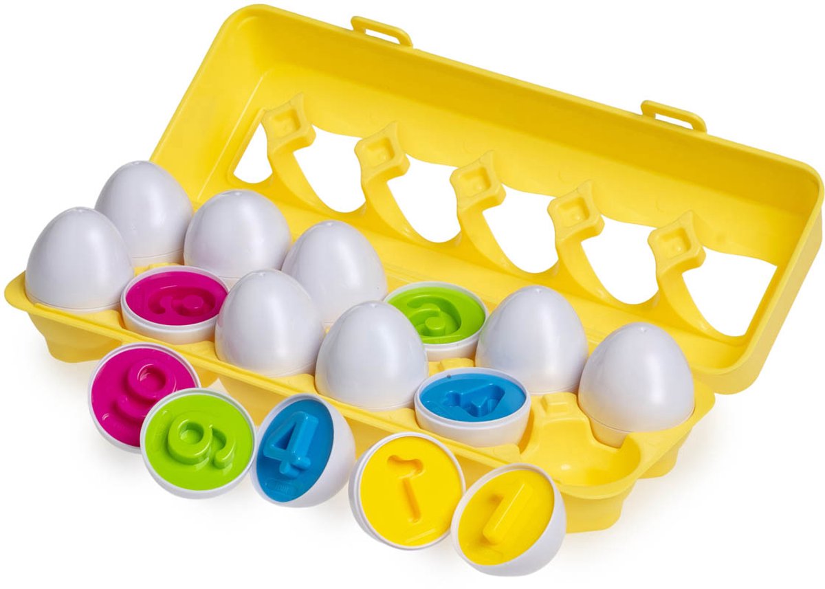 Matching Eggs kinderspeelgoed - Spellen - Educatief speelgoed - Speelgoed eieren - Multicolor - 12-delig