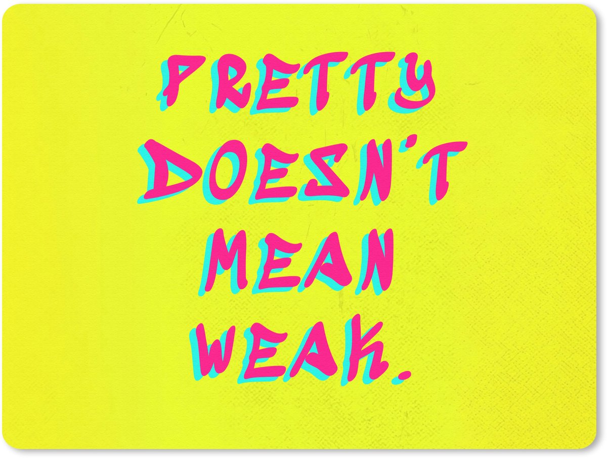 Muismat 23x19 cm - Mousepad Quote - Minimalistisch - Kleurrijk - Muismatten