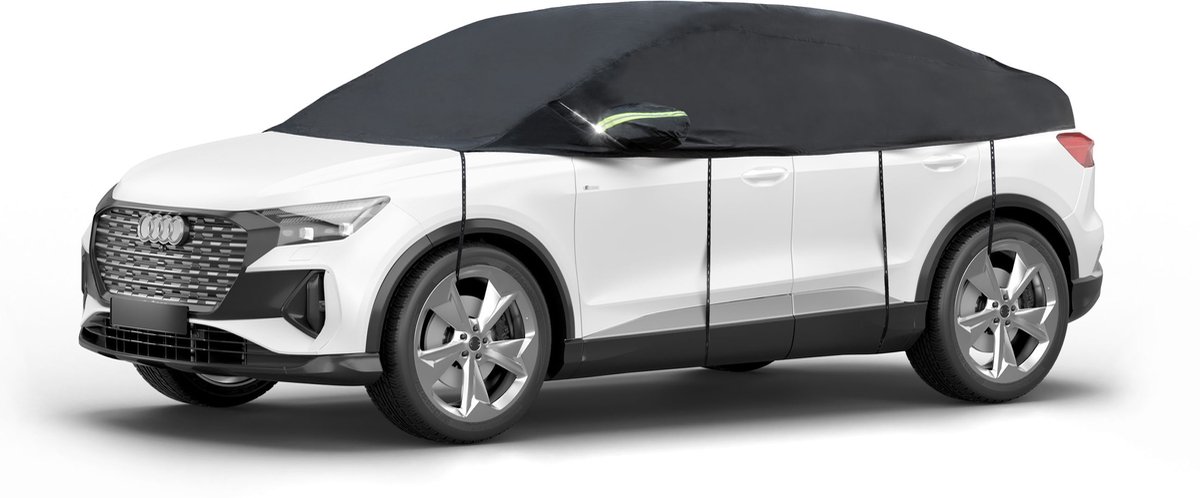 Walser Dekzeil voor auto All Weather - autozeil halve garage Maat 9 SUV/VAN zwart