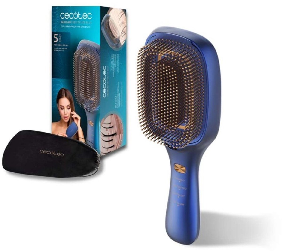 Haarregenererende borstel Cecotec HairCare Revitalize Blue Blauw