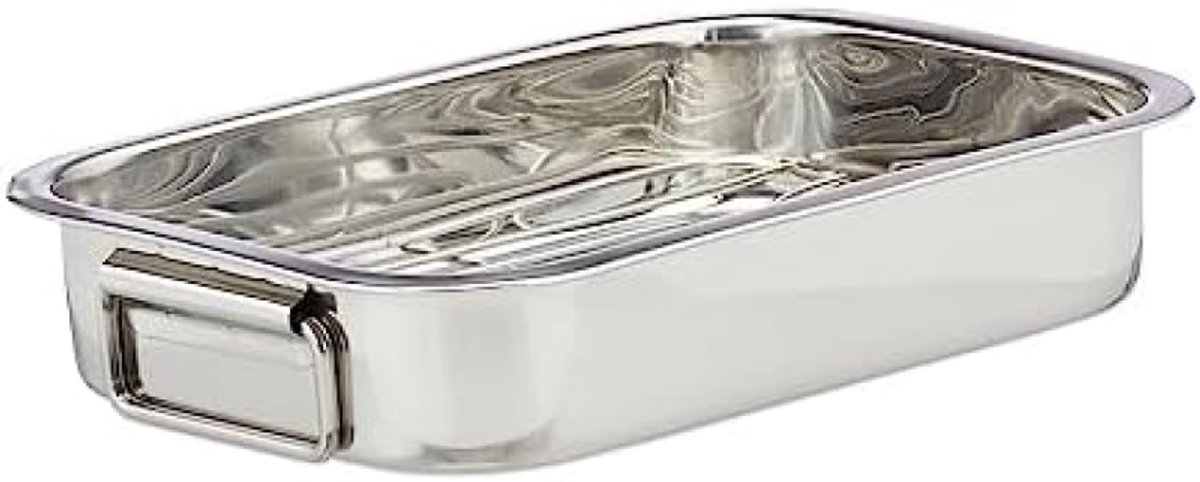 PromoHome Ovenschaal met Rooster - RVS Braadslede voor Grill en Oven