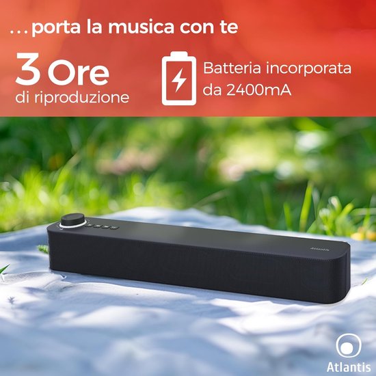 Krachtige Draagbare Soundbar met Bluetooth 5.3 en FM-Radio voor PC, Smartphone en TV — afbeelding 4