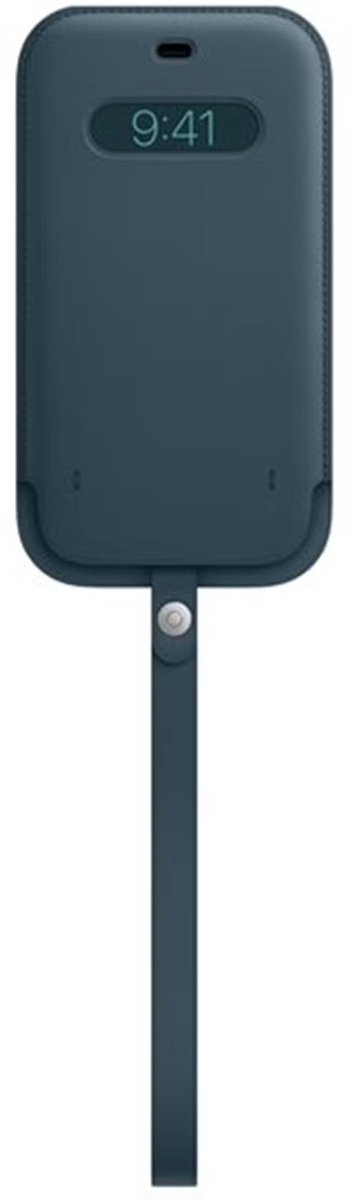 Apple iPhone 12 pro max leren sleeve baltic blue- Blauw