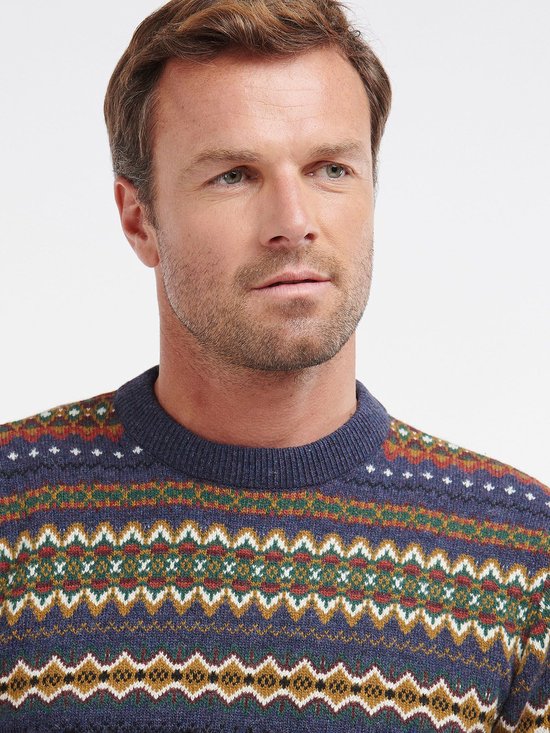 Barbour Pullover Wol Fairisle Dessin - Maat L - Heren