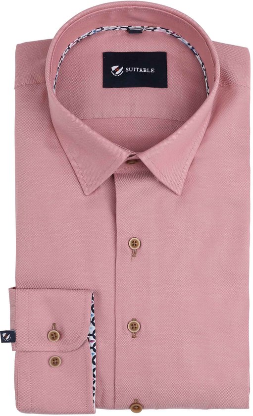 Convient - Chemise Vieux Rose - Homme - Taille 41 - Coupe Slim