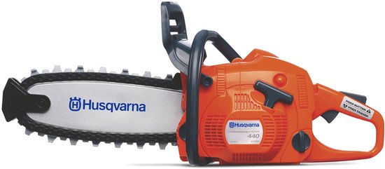 Husqvarna speelgoedkettingzaag 440 replica - Realistische motorgeluiden, roterende ketting, werkt op batterijen - Veilig speelgoed voor kinderen vanaf 3 jaar van Husqvarna — afbeelding 3