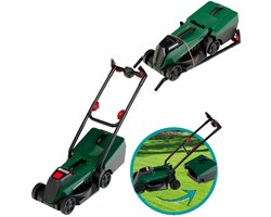 foto van Klein Toys Bosch tuin grasmaaier deluxe - incl. bijpassend geluid en verwijderbare gras opvangbak - groen