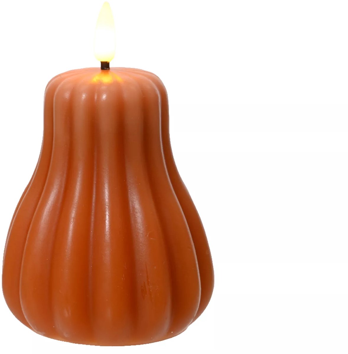 Lumineo Kaars LED pompoen 13cm oranje