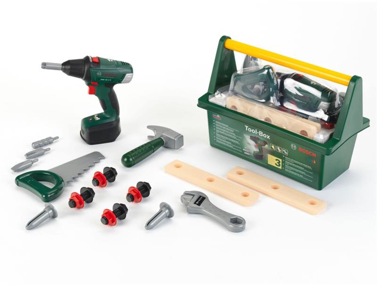 Klein Toys Bosch mini - speelgoed gereedschapskist - Inclusief boormachine - 3+ jaar