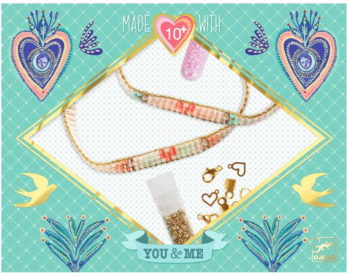 Djeco armbanden maken Miyuki en Hearts - kralen set voor kinderen.