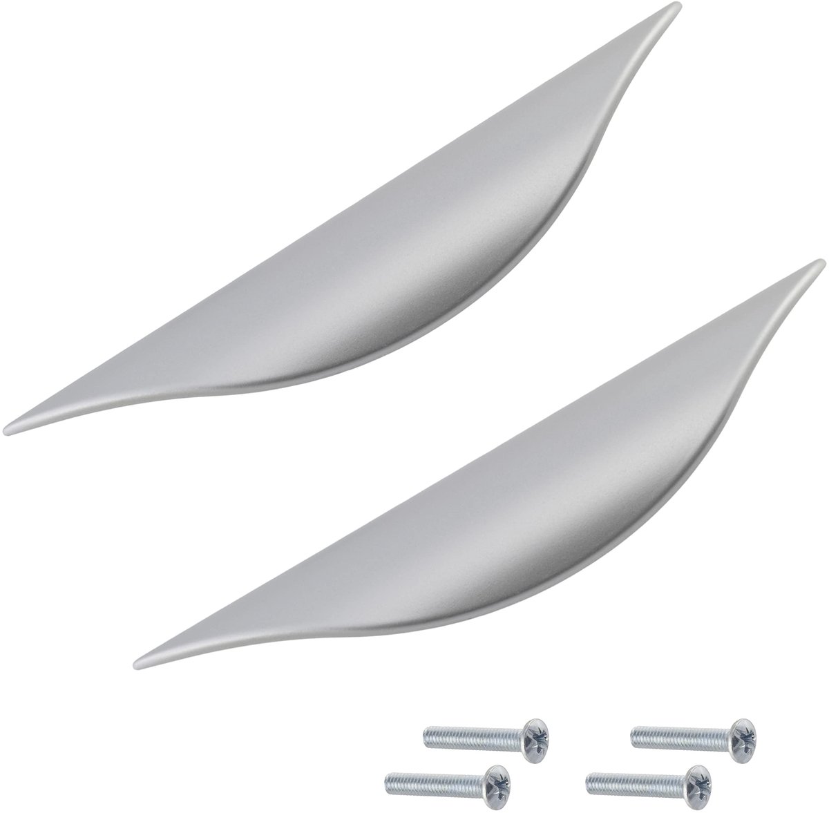 C41309 - Set van 2 Meubeldeuropakkers 96mm Hartafstand - Kastlade Hardware - Metaal - Matte Zilveren Afwerking
