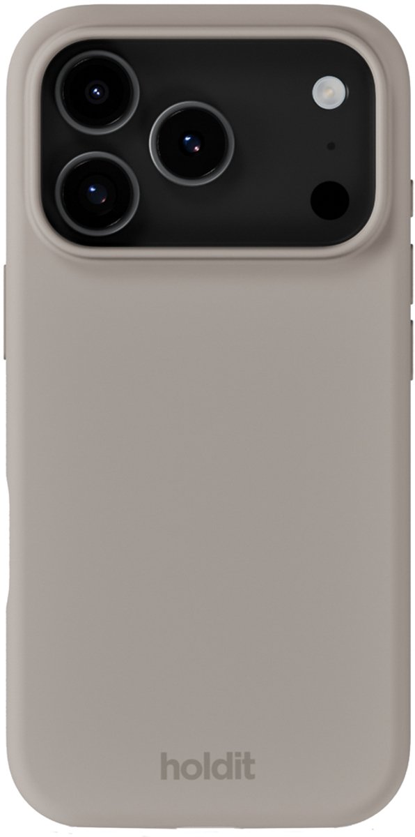 Holdit Silicone Case geschikt voor Apple iPhone 17 Pro - Taupe