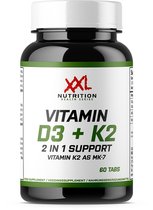 XXL Nutrition - Vitamine D3 + K2 - Vitamine Supplement - 60 Tabletten