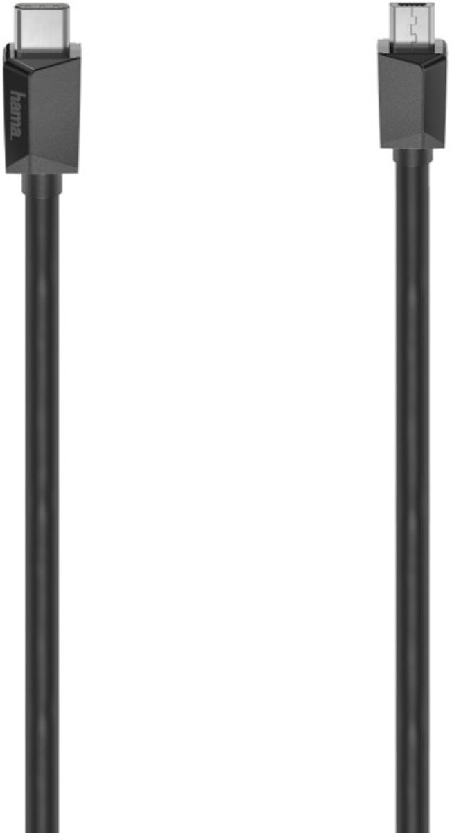 Hama USB-C-kabel USB-C-stekker - Micro-USB-stekker USB 2.0 480 Mbit/s 0,75 M