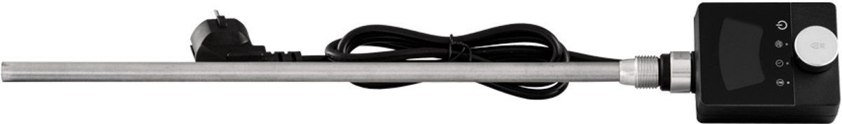 Granitan Elektrische Verwarmingselement voor Badkamer Radiator Push - 400W - Zwart