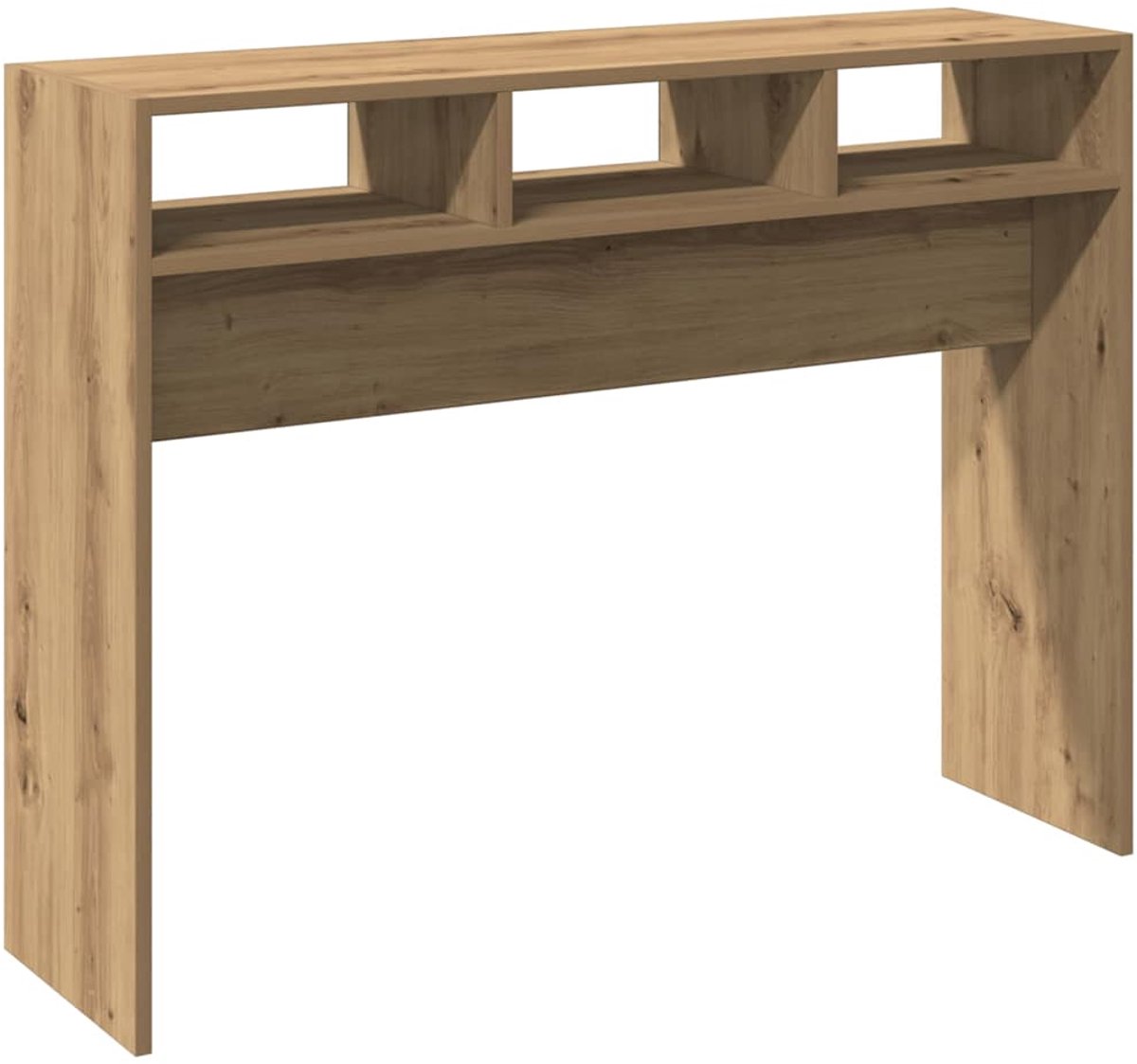 vidaXL Wandtafel - 105x30x80 - cm - bewerkt - hout - artisanaal - eikenkleur artisan eiken