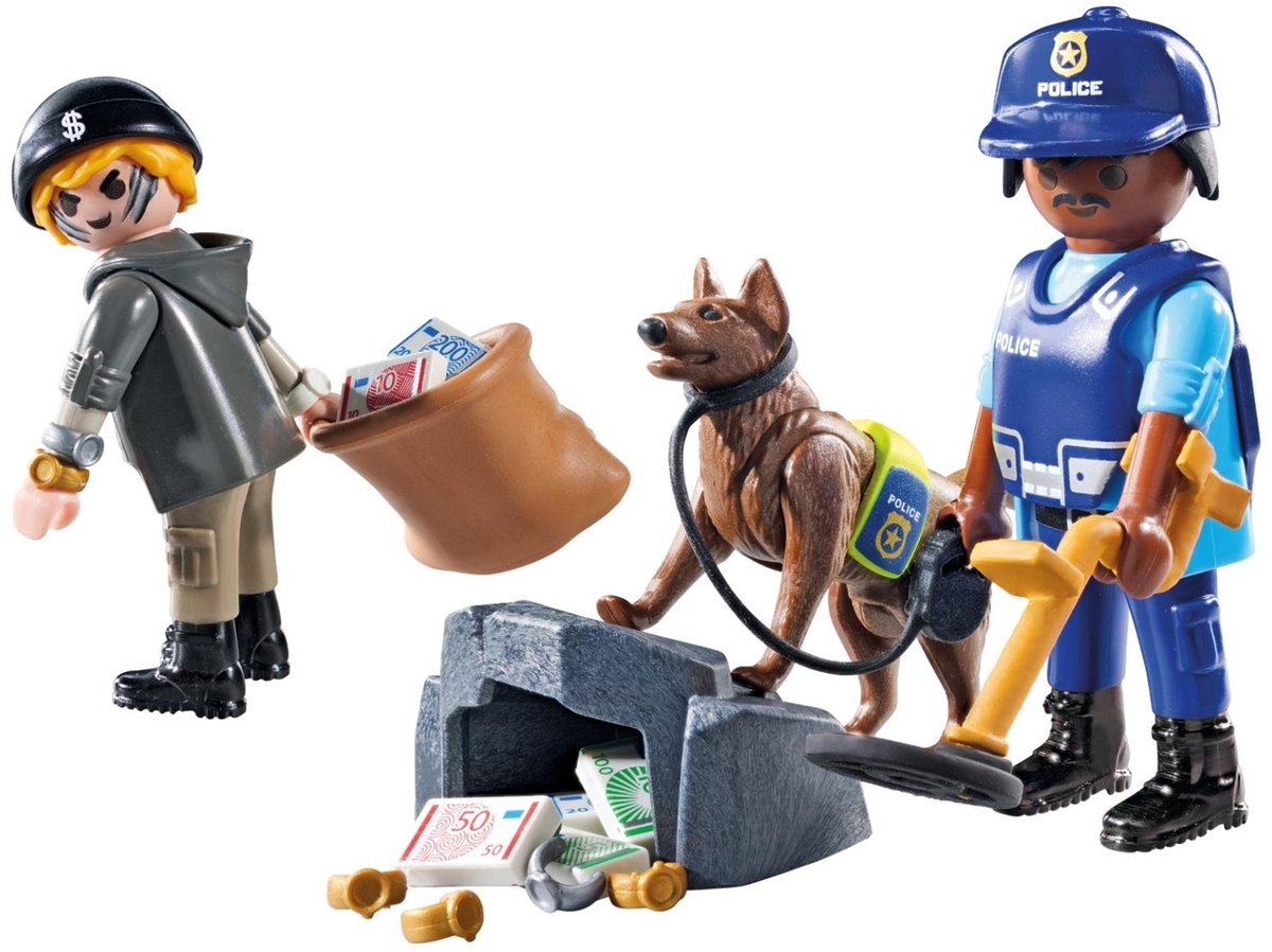 PLAYMOBIL Action Heroes Politiehond met boef 71731 — afbeelding 2
