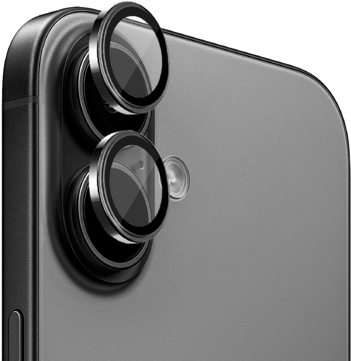 Camera Lens Screen Protector Geschikt voor iPhone 17 Zwart - Screenprotector - Camera Protector iPhone 17