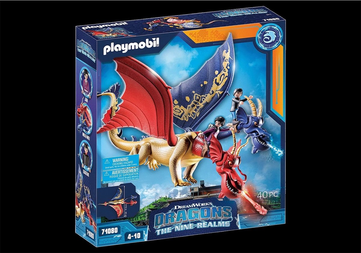 PLAYMOBIL Dragons: The Nine Realms - Wu & Wei with Jun - 71080