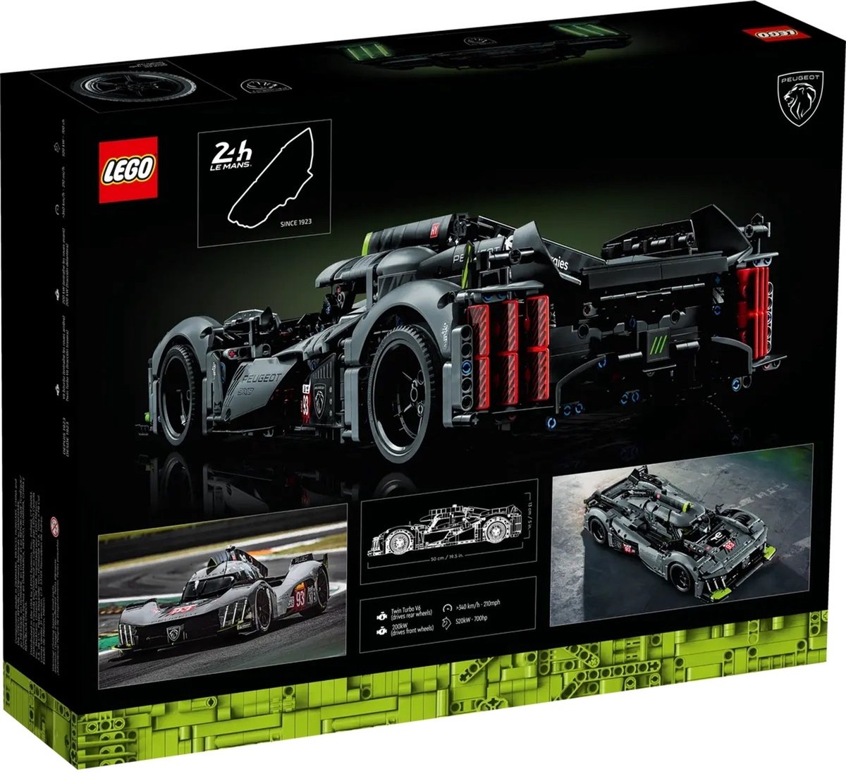 LEGO Technic PEUGEOT 9X8 24H Le Mans Hybrid Hypercar Modelauto Bouwpakket voor Volwassenen - 42156 — afbeelding 24
