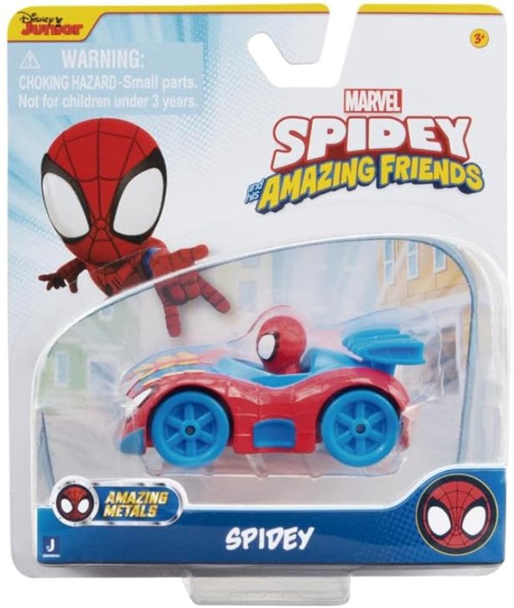 Spidey Amazing Friends Spidey voertuig 7 cm - Metaal - Die Cast - Actiefiguur
