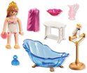 Princess speelgoedset met prinses, badkuip, papegaai, tafel en accessoires.