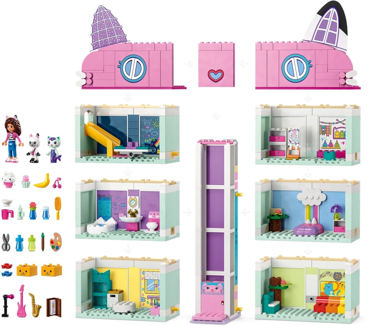 LEGO Gabby's poppenhuis Gabby's poppenhuis Speelgoed Speelgoed met 4 Minifiguren en Accessoires voor Kinderen 4+ - 10788 — afbeelding 22