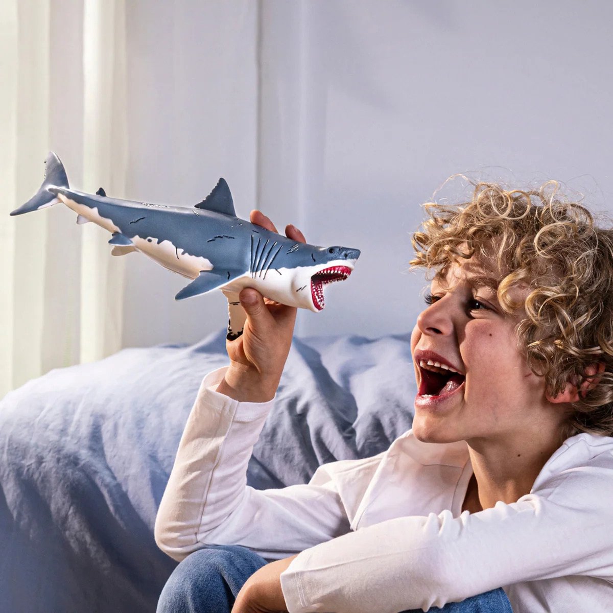 Schleich Megalodon speelfiguur: prehistorische haai 17cm thumbnail 5