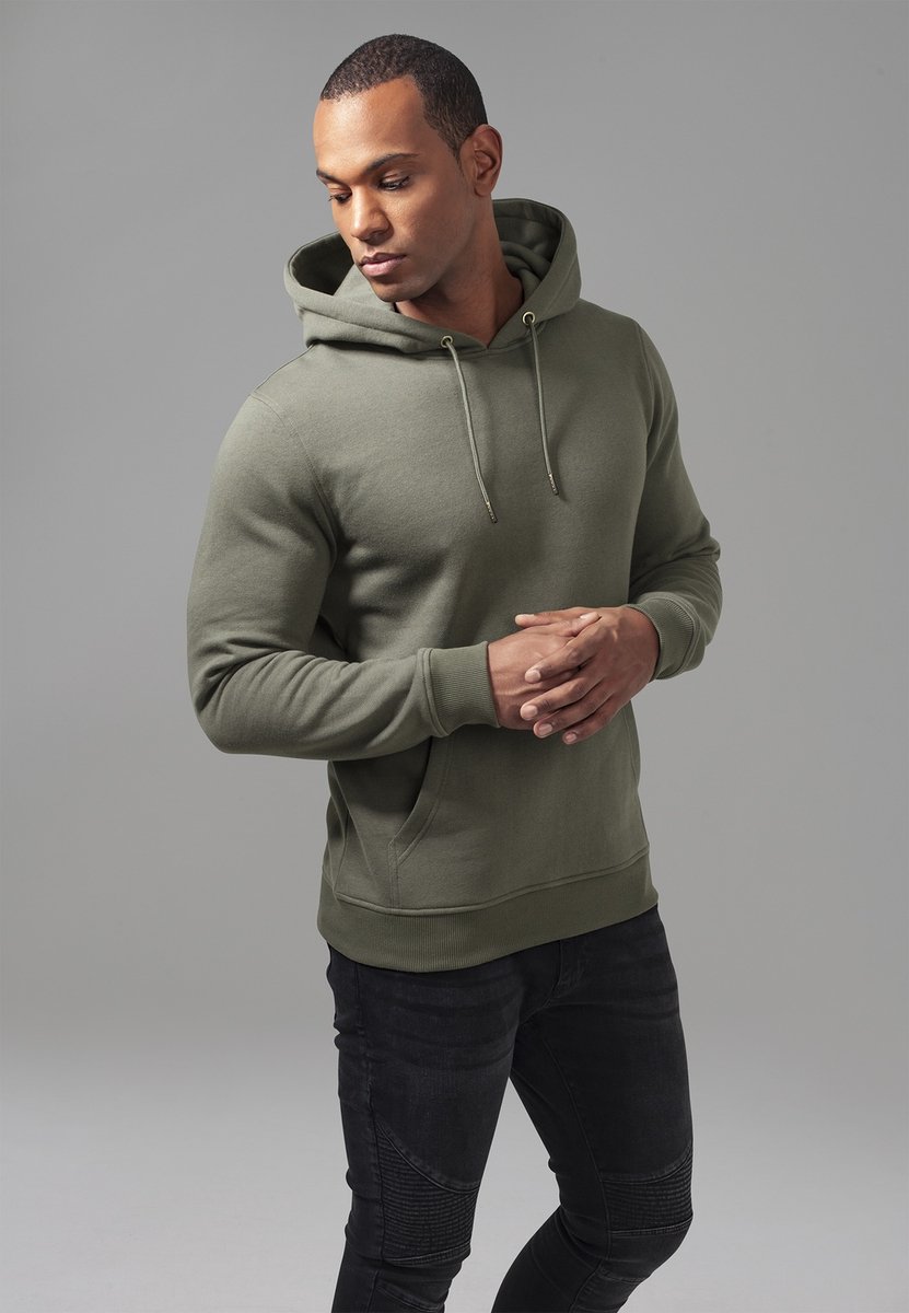 Urban Classics Hoodie Basic Sweatshirt met capuchon Groen