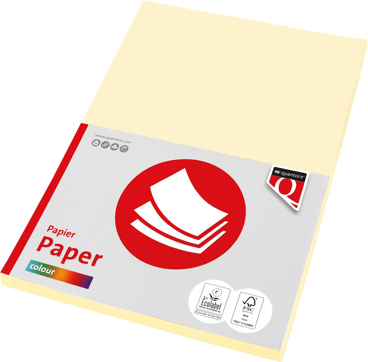 Kopieerpapier quantore col-100 a4 80gr ivoor