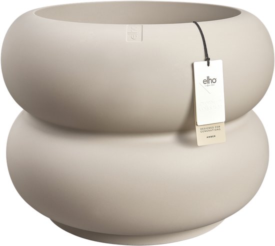 Mega Collections Plantenpot/bloempot - Kunststof - Wit - D20 Cm Mega Collections Plantenpot/bloempot - Kunststof - Wit - D20 Cm