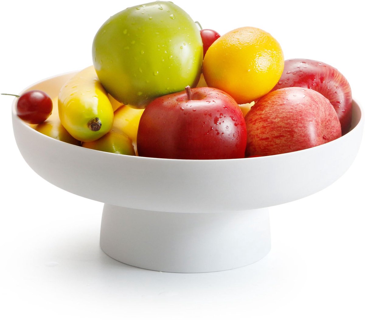 Azomor® Ronde witte fruitschaal van kunststof voor een stijlvolle presentatie