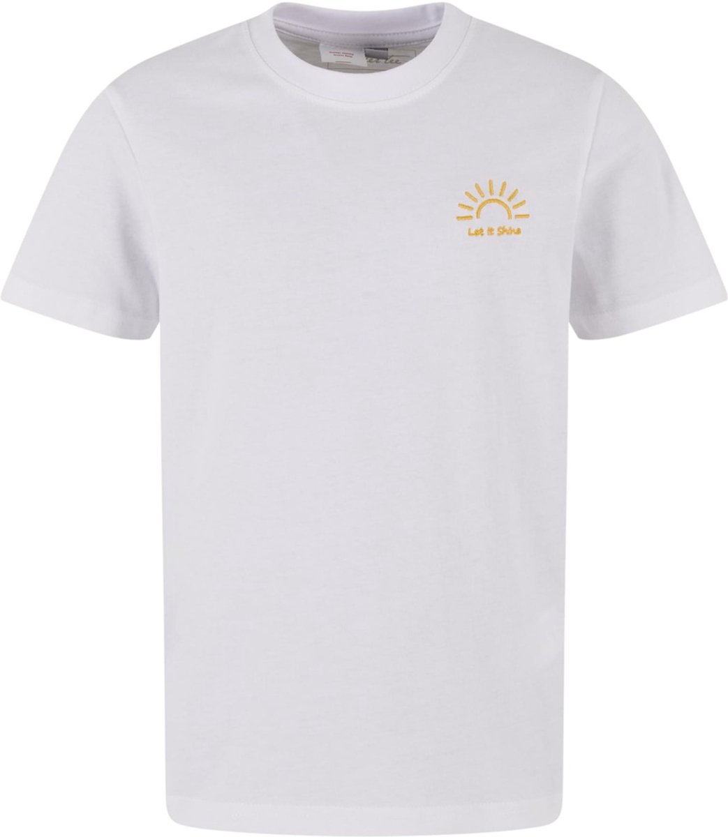 Mister Tee Let It Shine Sun EMB Kinder Tshirt Kids 110/116 Wit