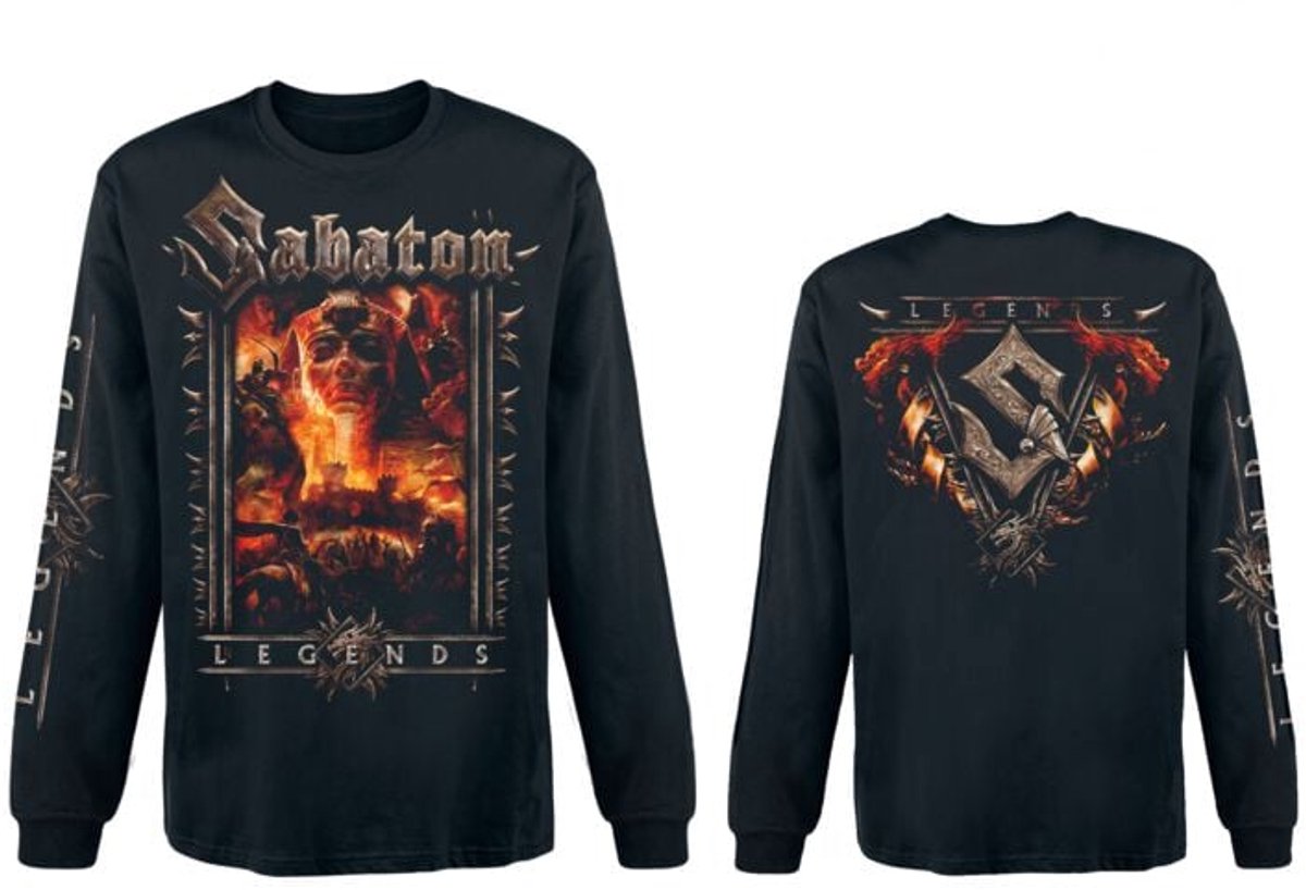 Sabaton Legends Heren Shirt met lange mouwen - zwart - S