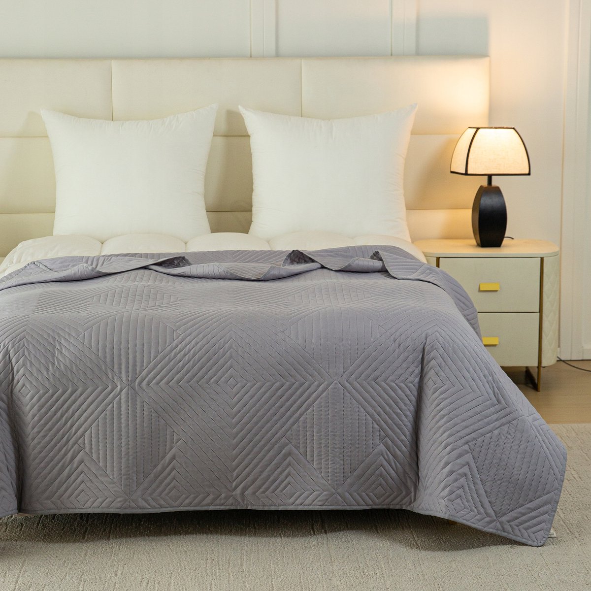 Dubbelzijdige gewatteerde sprei 170x210 cm - Stijlvol en comfortabel