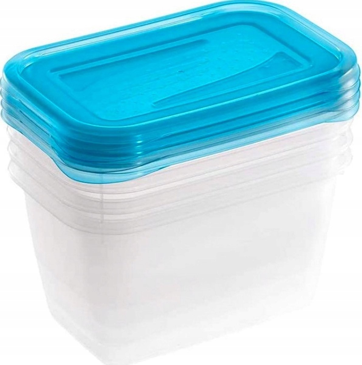 Smukee Set van 4 Voedselbewaarbakken 0,75L Blauw