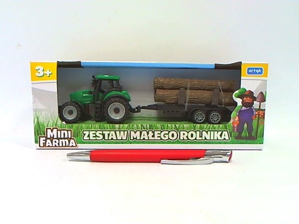 Groene Kunststof Traktor met Aanhanger - 3 Jaar+