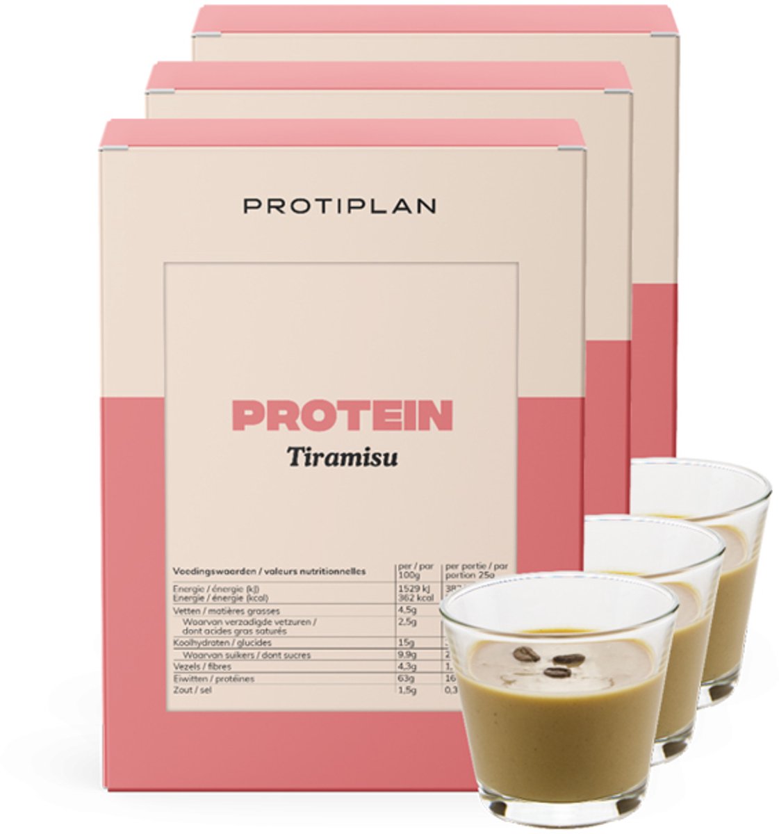 Protiplan | Tiramisu | 3 stuks | 3 x 175g