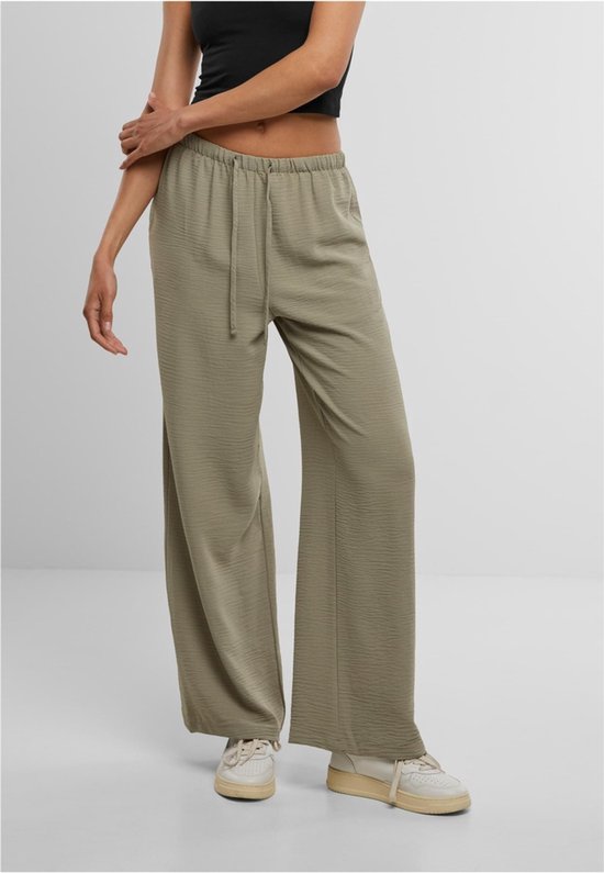 Urban Classics - Structured Wijde broek - L - Olijfgroen