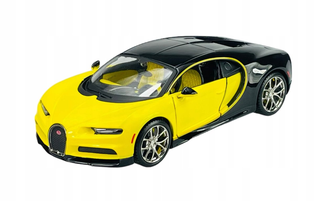 Maisto Bugatti Chiron Geel 1:24 Metaal Model Auto Nieuw