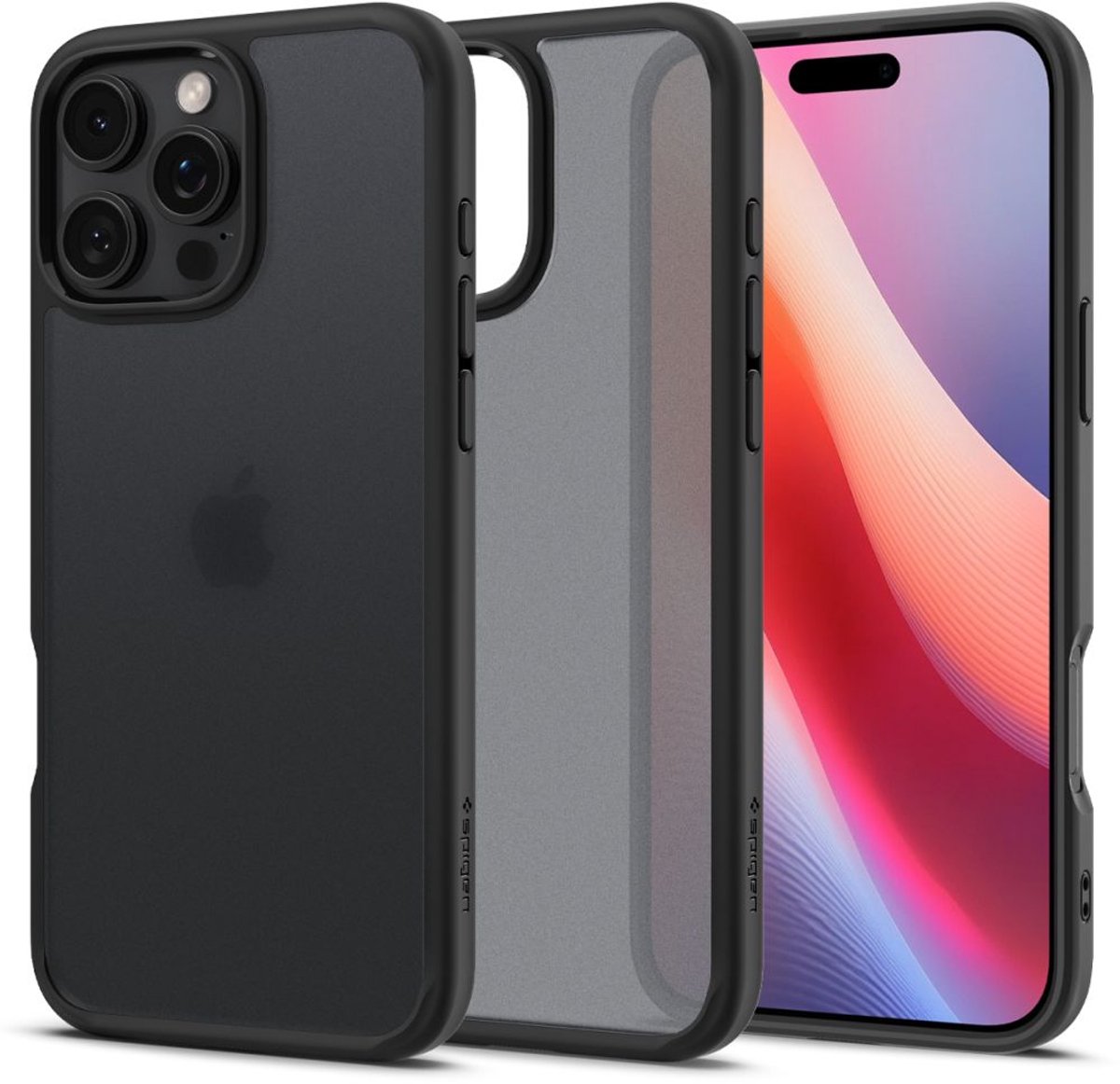 Spigen Ultra Hybrid geschikt voor iPhone 16 Pro hoesje - Frost Black