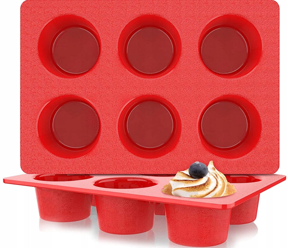 Siliconen Muffinvorm - 6 stuks - Hitte- en vriesbestendig