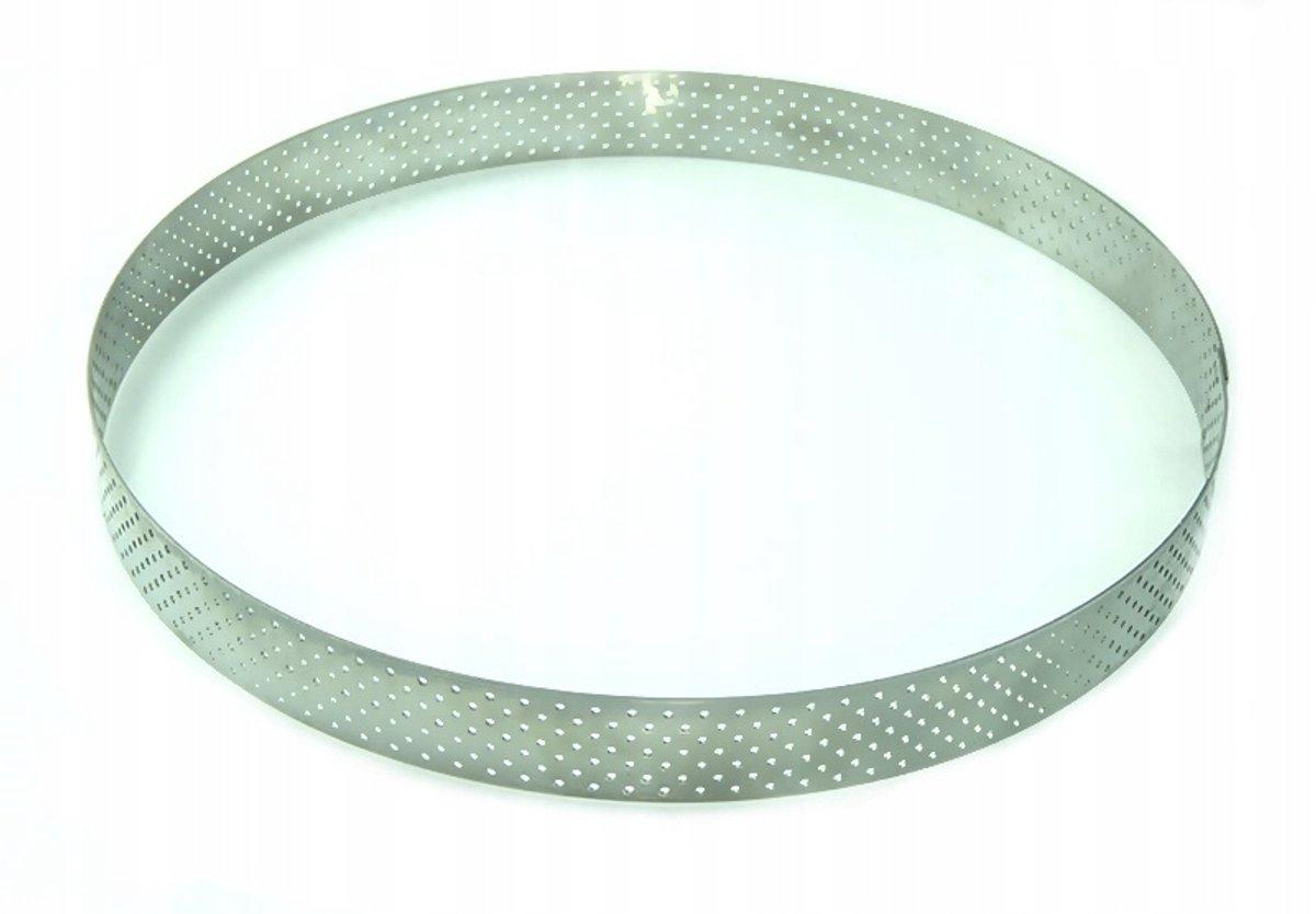 Perforé taartring 16cm - RVS - Voor perfecte taartbodems