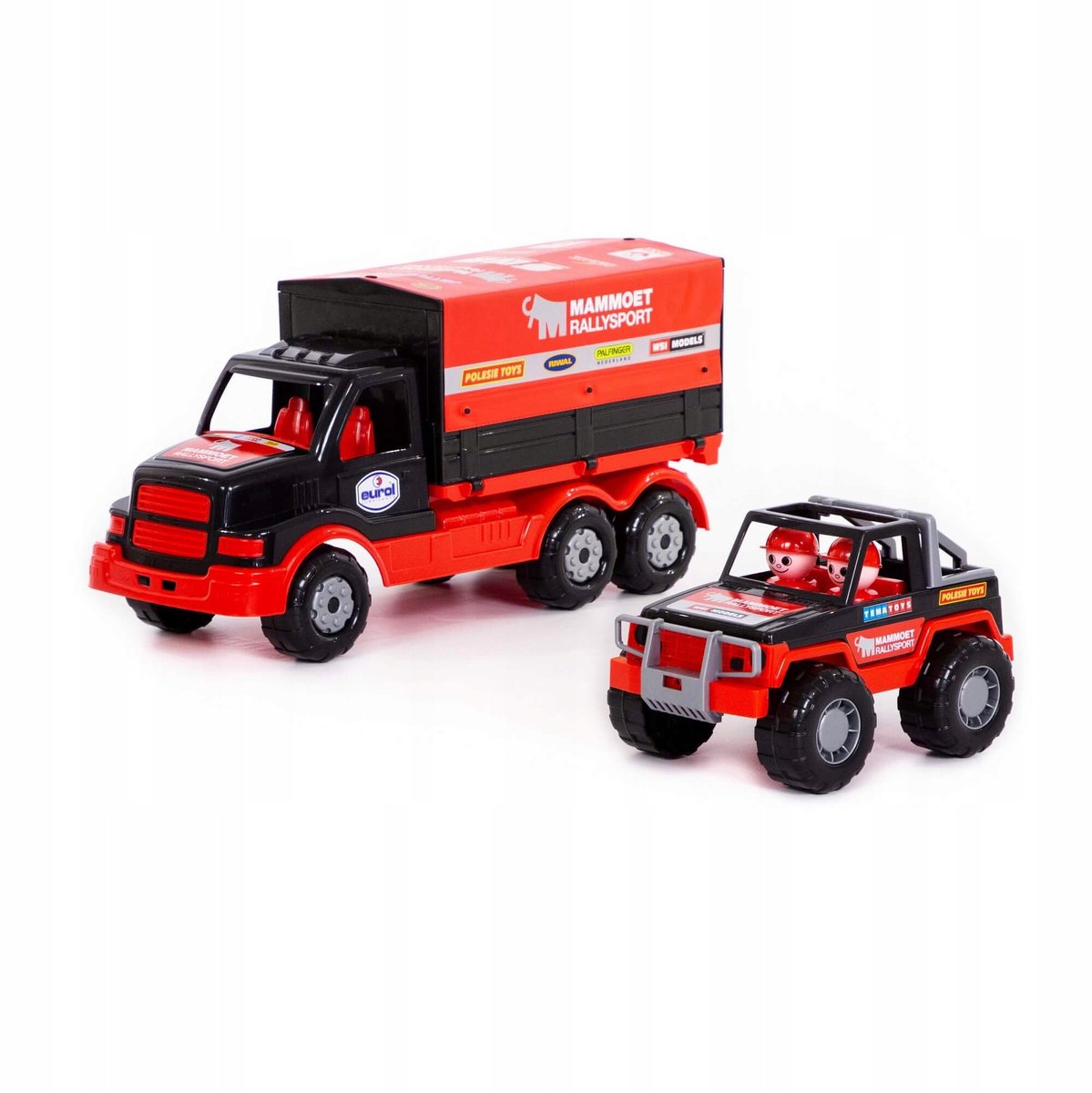 Polesie Mammoet Truck met Zeil & Rally Jeep - Speelgoed 1+