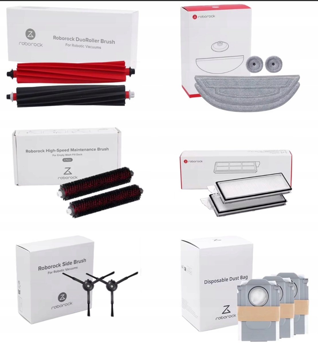 Origins Roborock S8 MaxV Ultra Accessoireset: Filters, Borstels, Dweilen