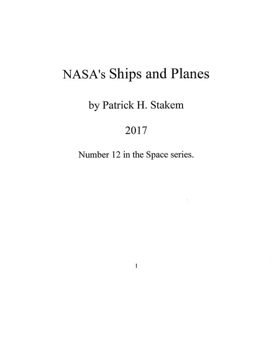 Space - NASA's Ships and Planes - cover