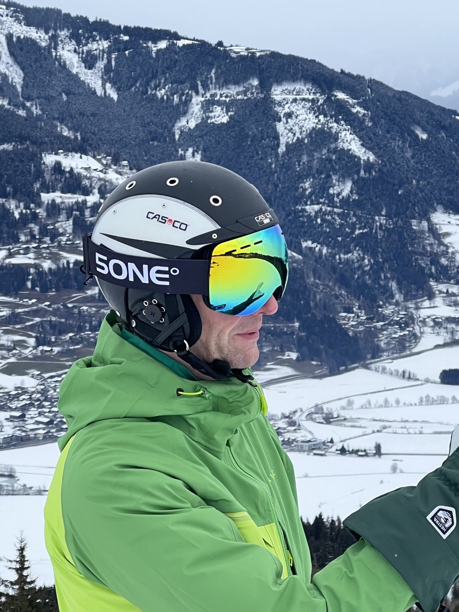 5one® Alpine 1 Gold anti-condens Skibril met hardcase - Zwart frame